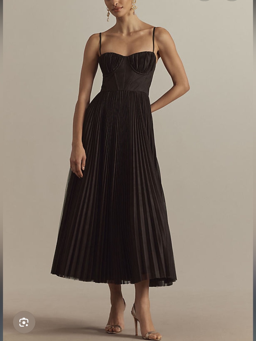 Hutch Brown Tulle Maxi Dress - Picture 2 of 10